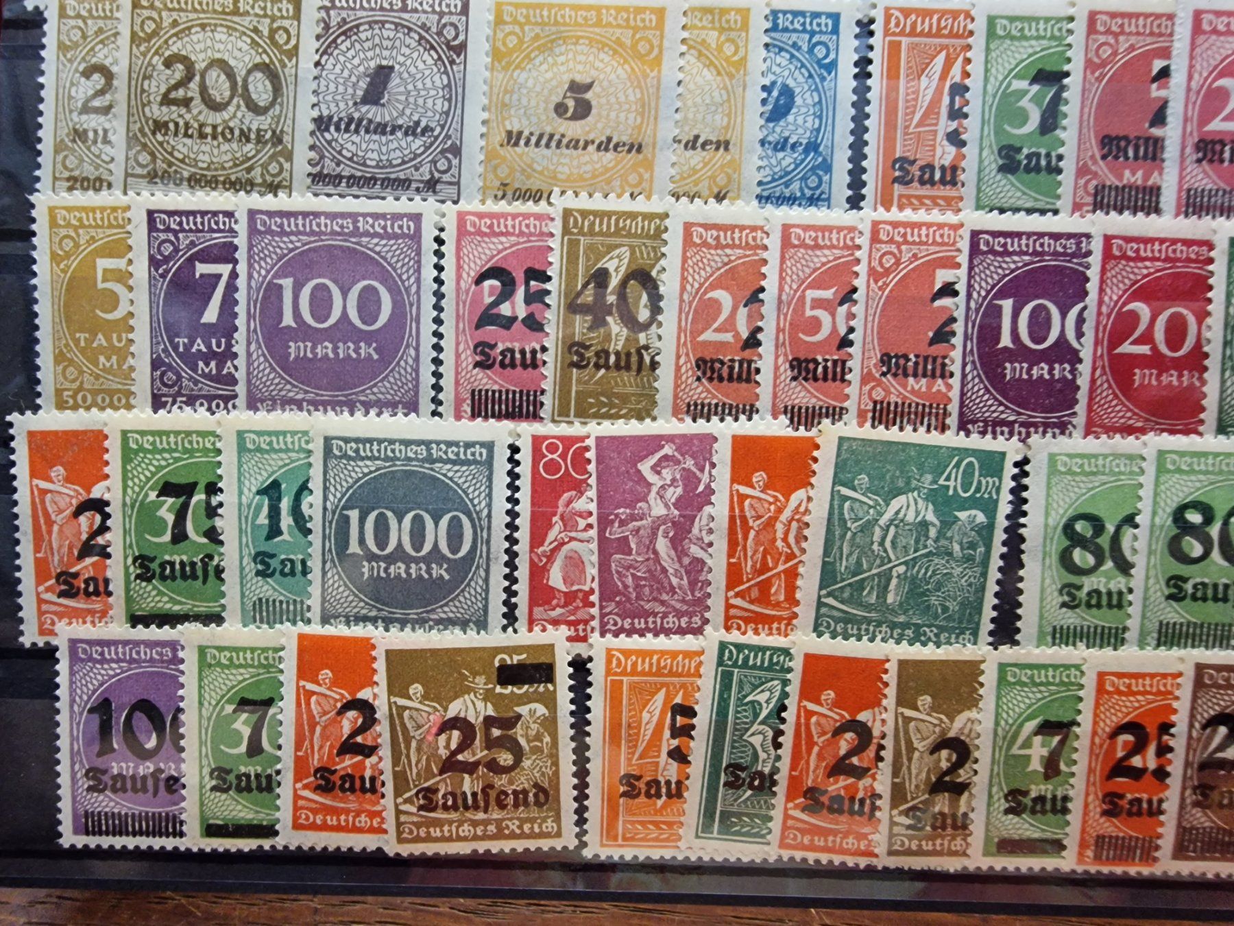 Tutti i francobolli: Deutsches Reich INFLATION  ungestempelt – Usato da Aesch LU venduto da briefmarken.uray 4