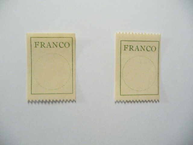 Alle Briefmarken: 2 Frankozettel postfrisch  /  FZ 3 – Neu (gemäss Beschreibung) aus Kloten von zimboida
