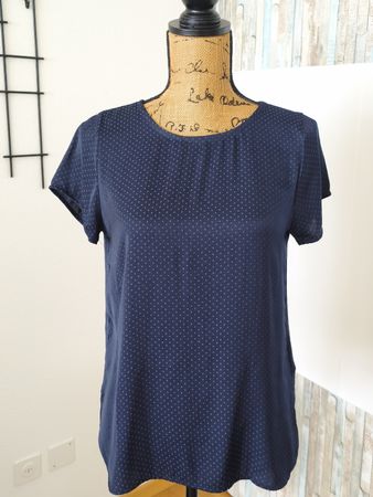 Damen Bluse Vero Moda Grösse S dunkelblau Punkte