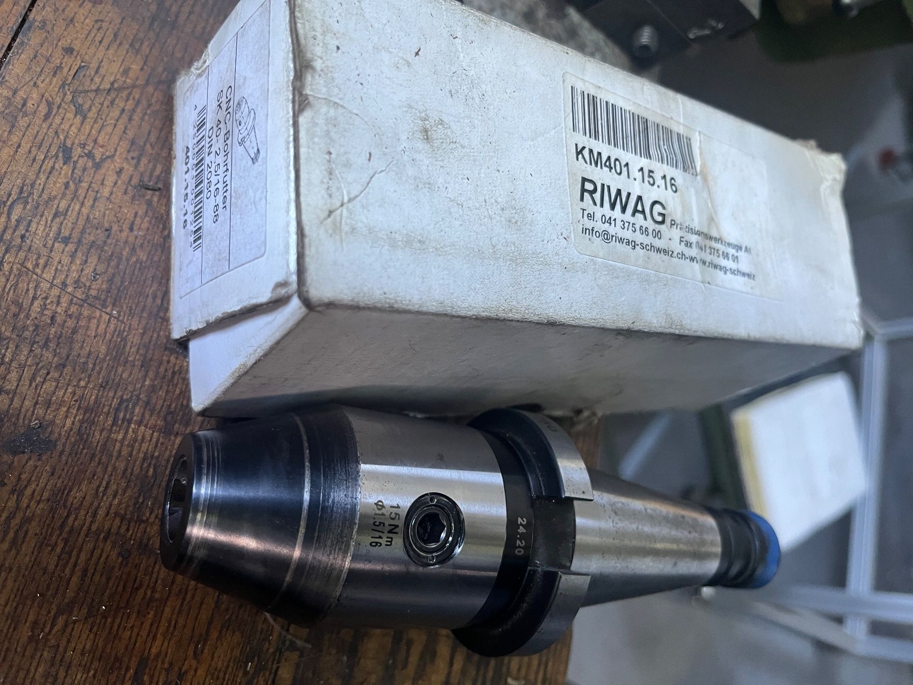 Schaublin Tutti gli attrezzi: NC Bohrfutter SK40 DIN 2080 16mm – Usato da Sulz LU venduto da simula2 1