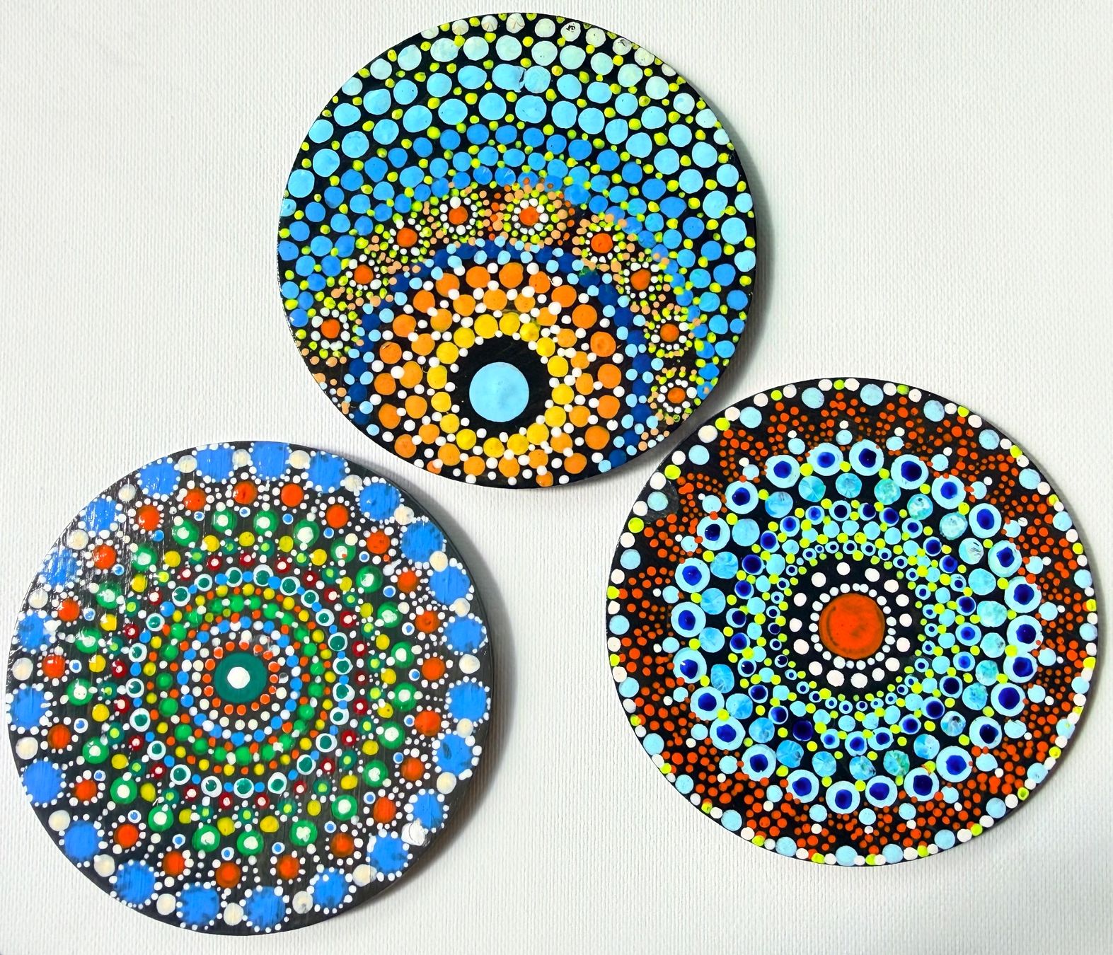 Sottobicchieri: Handgemaltes Mandala, Untersetzern – Nuovo e nell'imballaggio originale da Opfikon venduto da aka_xl7l