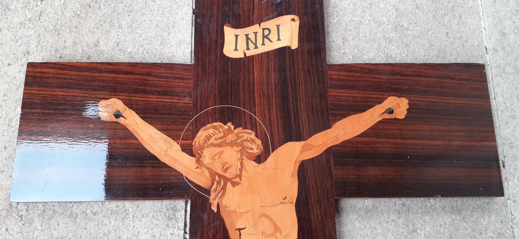 Sculture & Statue: Kreuz Jesus Intarsien antik – Usato da Mörschwil venduto da antiksalon 5