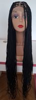 Black Long Braided Wig | Lace Front | Handmade |Natural Look