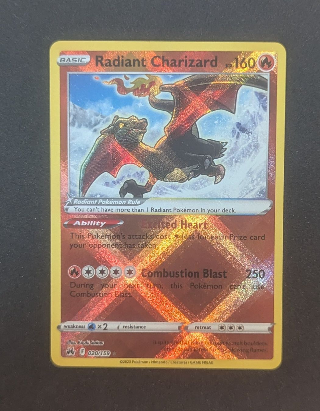 Pokémon Cartes à collectionner: Radiant Charizard CRZ 020/159 – D'occasion à Zürich par printz7