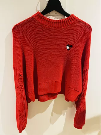 Tommy Jeans Pullover XS, rot ❤️ 🍂