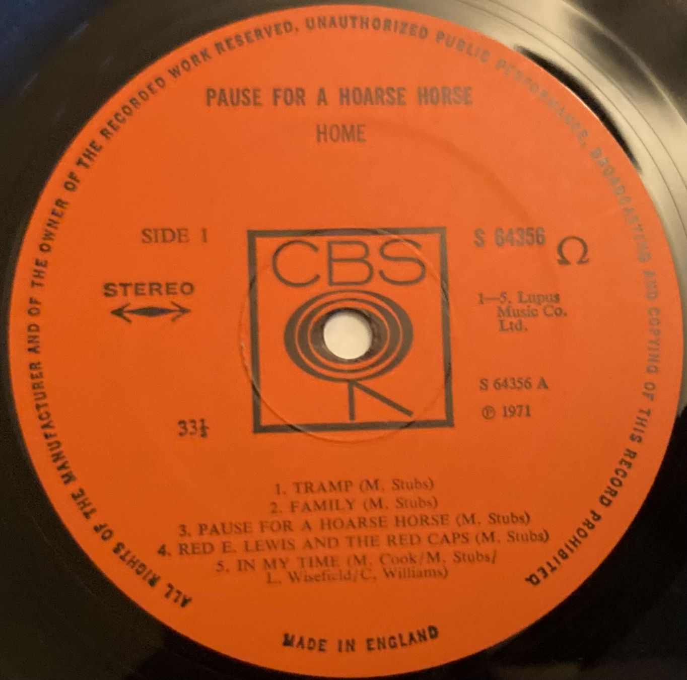 Dischi in vinile: HOME - PAUSE FOR A HOARSE HORSE – Usato da Poliez-Pittet venduto da Newtown-Records 3
