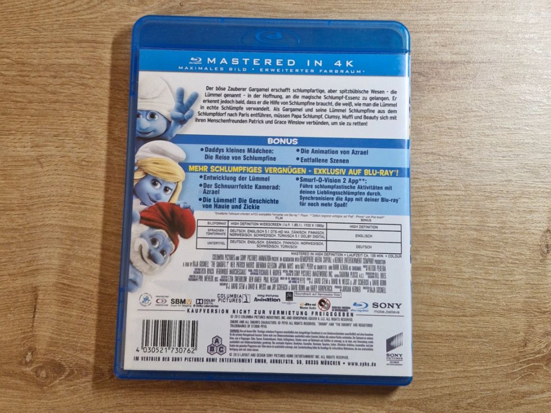 Tutti i DVDs: Die Schlümpfe 2 (2013) Bluray – Usato da Pfungen venduto da Whitie 1