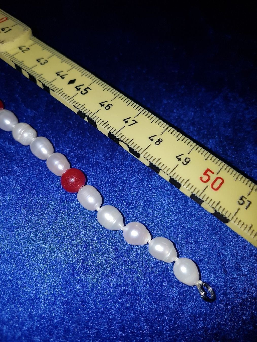 Ketten: Echte Perlen Edelsteine feines Rot schöne Perlenkette 47 cm – Neu (gemäss Beschreibung) aus Basel von ivoli 2
