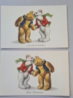 2 Vintage/Antike Postkarten mit Teddybären Motive/ FR Verlag