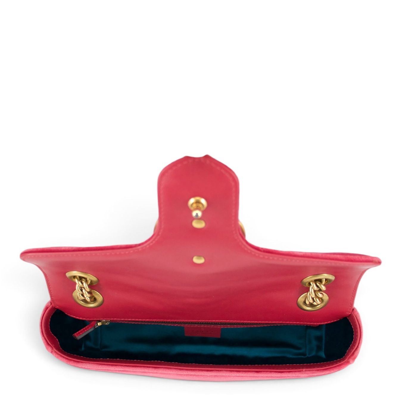 Gucci Borse da donna: Gucci GG Marmont Samt raspberry – Usato da Binningen venduto da Designerlabels 4