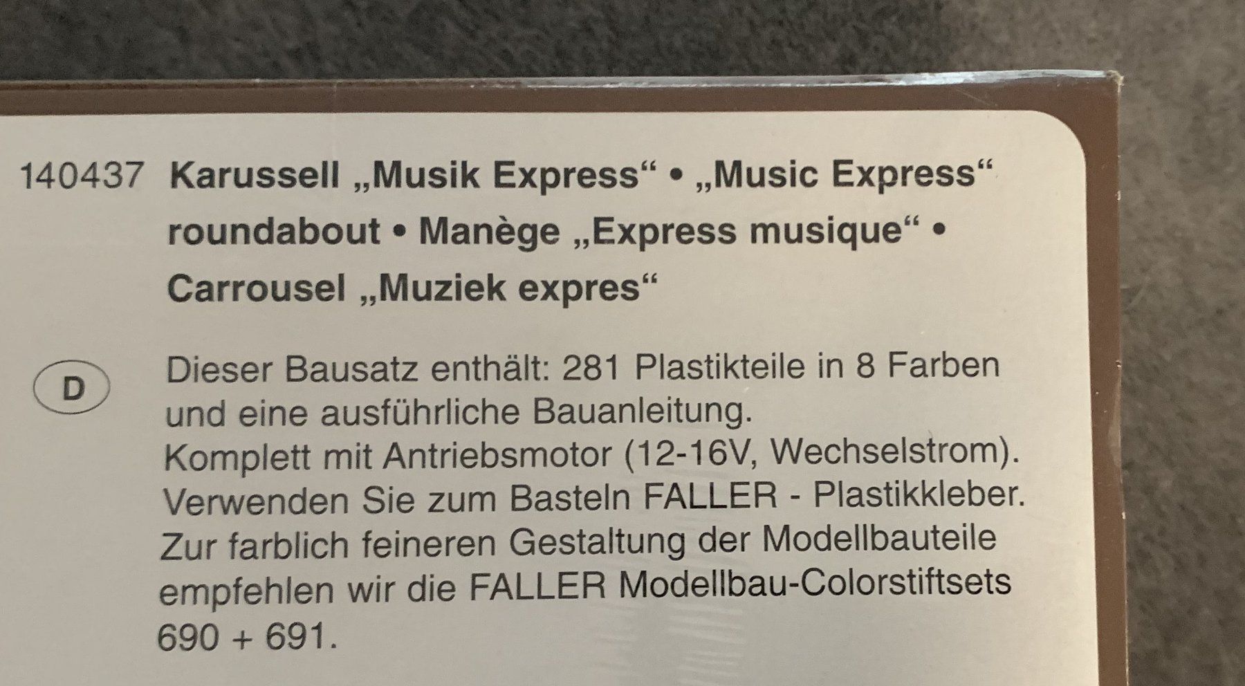 Kirmes Karussell Musik Express, Faller H0 140437, mit Motor (Neu und ...