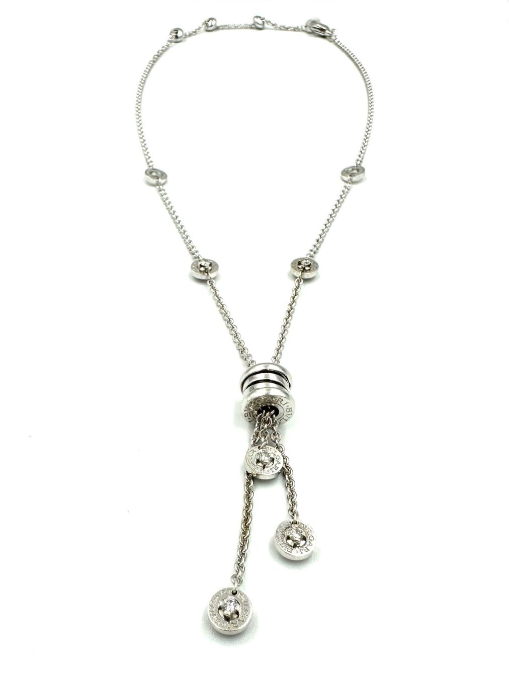 Bulgari Catenine: BVLGARI. Collier "Bzero1" or blanc 18K et diamants – Usato da Renens VD venduto da Diademe.sarl 2