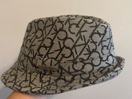 Chapeau Calvin Klein motif CK noir et gris taille unique