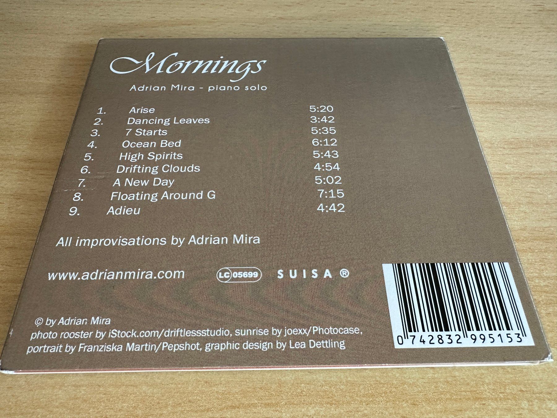 CDs: Adrian Mira - Mornings - Piano Solo – Gebraucht aus Rikon im Tösstal von Alpenmutz 1