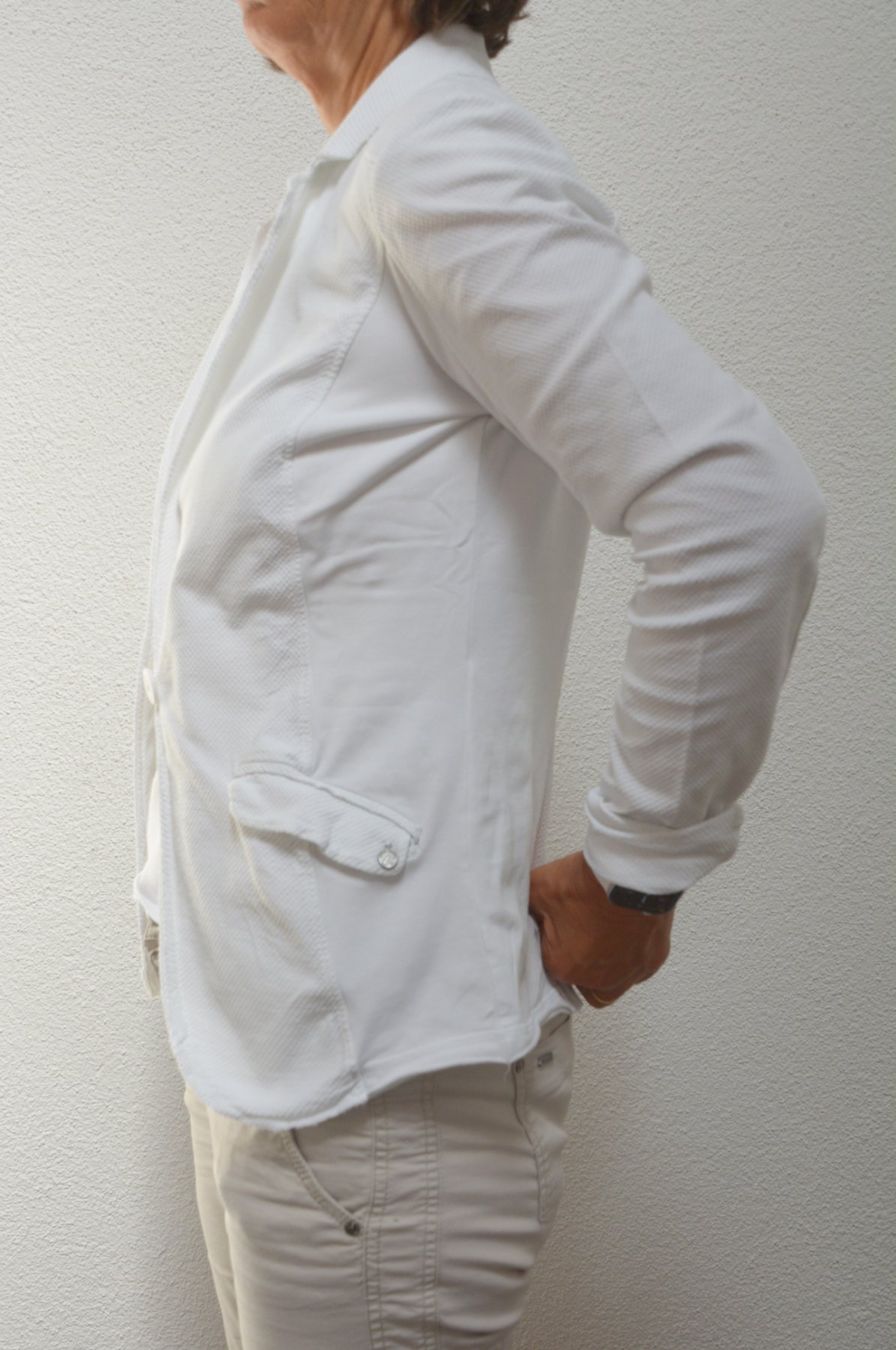 Comma Giacche: leichter, weisser Shirt-Blazer von Comma – Usato da Niederhasli venduto da littledrop 1