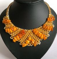 KETTE STEINKETTE EDELSTEINKETTE COLLIER ECHTER BERNSTEIN