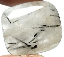 Cabochon L-2809 – Schwarzer Rutil Quarz 16X14X4mm –9,3 Karat