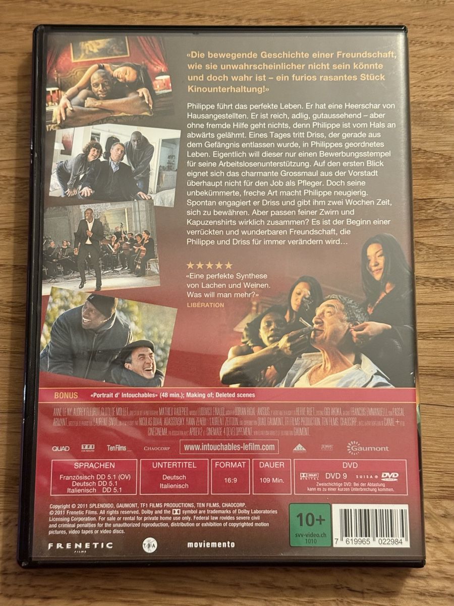 Tutti i DVDs: DVD Ziemlich beste Freunde - Intouchables,Special Edition – Usato da Wädenswil venduto da dom_pz5d 1