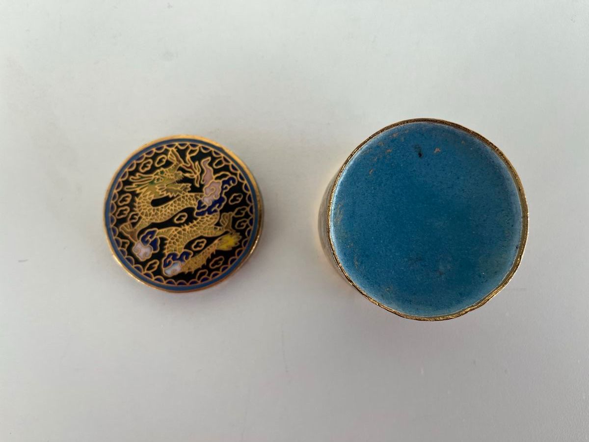 Tutte le decorazioni: Drachen - Cloisonné Deckel Dose – Usato da Wetzikon ZH venduto da seli03 8