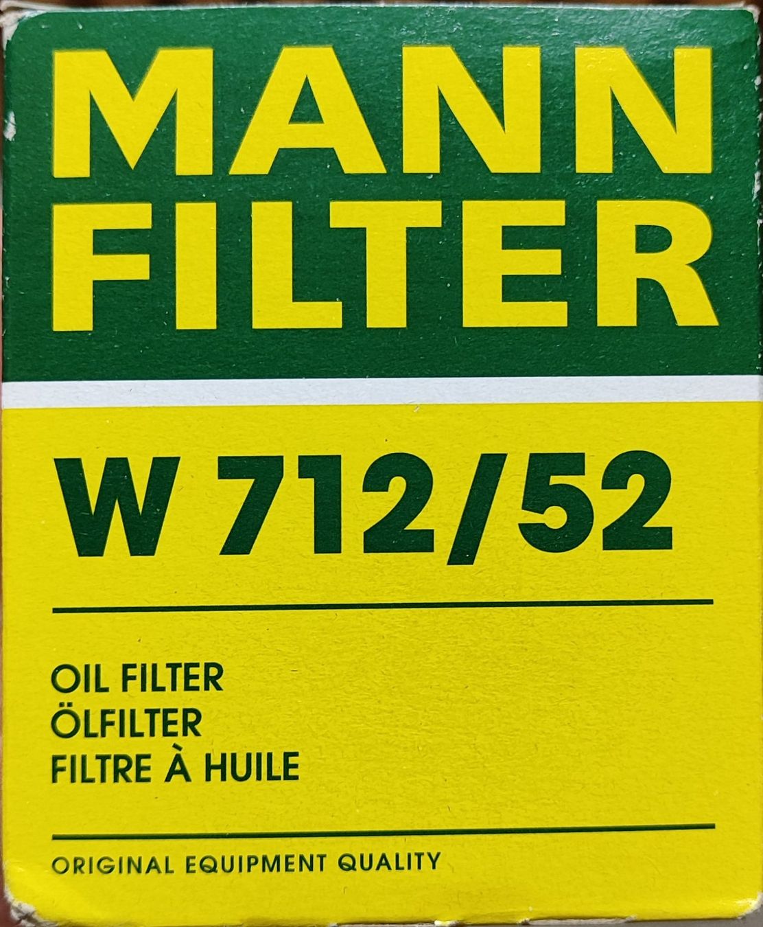 Tutti pezzi di ricambio auto: Mann Filter W712/52 - Filtro Olio a VITE – Nuovo e nell'imballaggio originale da Sementina venduto da sas_5yf6