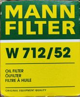 Mann Filter W712/52 - Filtro Olio a VITE