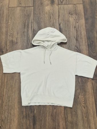 EDC Kapuzenpullover kurzarm weiss cotton Gr. XS top Zustand