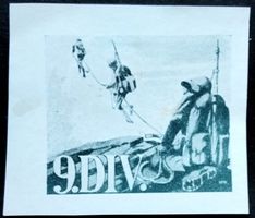 Soldatenmarke 2.WK, 9. Division, Ganzsache grün, Wi Kdo 95a