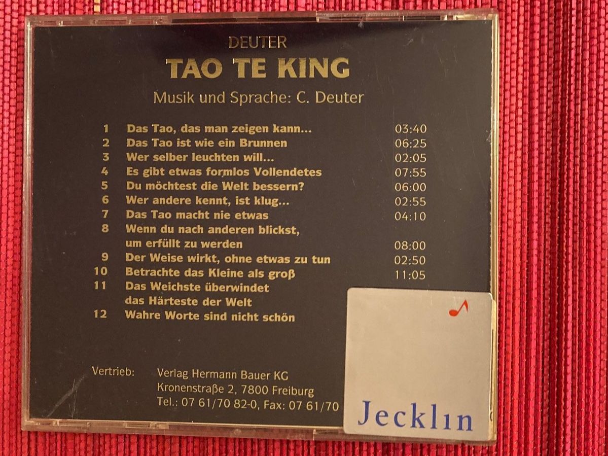 CD: CD,  Deuter, Tao Te King – Usato da Baden venduto da Yoyo1 1