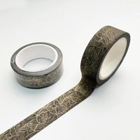 Washi Tape goldfolierte Blätter auf dunklem Grund