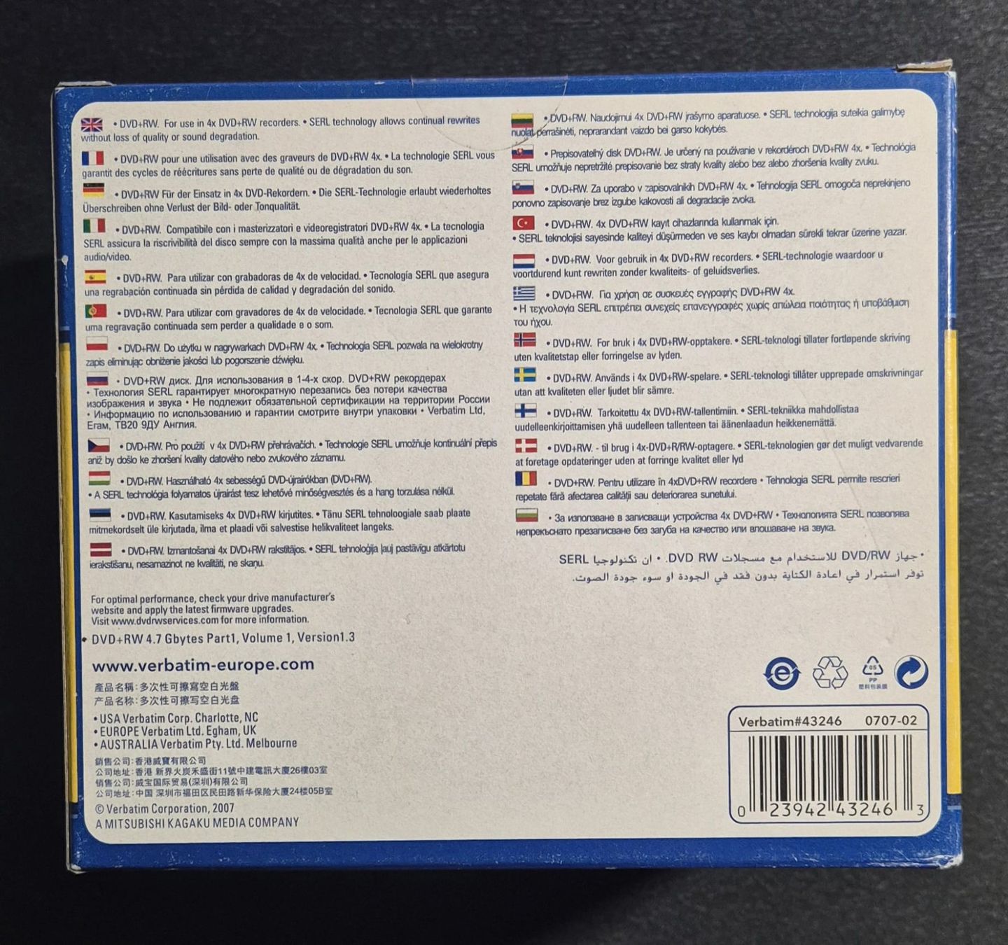 Tutti i DVDs: DVD+RW Verbatim 4x - Neuf - 10 pièces - Réinscriptible – Usato da Neyruz FR venduto da RetroLab_ 3