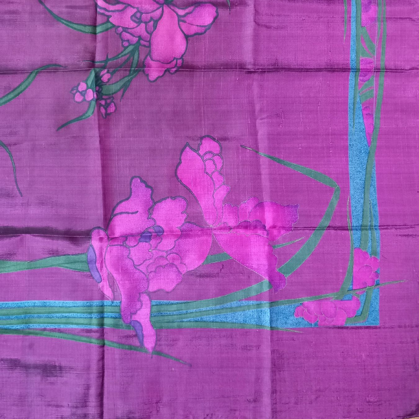 Foulards, Tücher & Schals: Seidenfoulard, Seidentuch, Tailand, MARGENTA – Neu (gemäss Beschreibung) aus Näfels von gil_sindamel 1