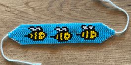 Armband / Perlenarmband Bienen Handgemacht