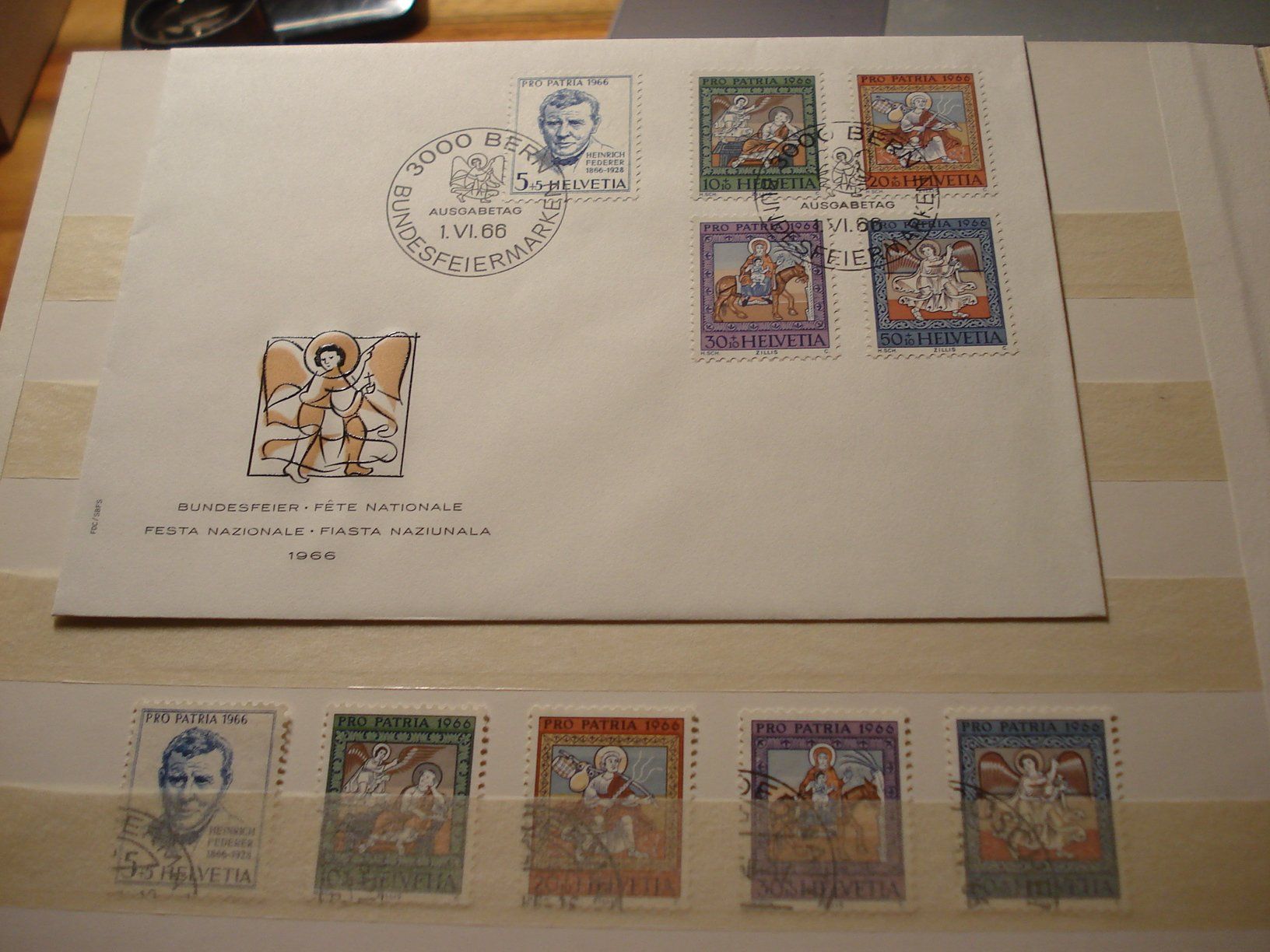 Tutti i francobolli: Pro Patria 1966, FDC + Satz gestempelt – Usato da Niederwil AG venduto da morostahu