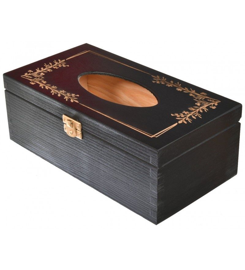 Articoli in legno: Taschentuch Box Aus Holz Schwarz Mit Gravur – Nuovo e nell'imballaggio originale da Buchs Zh venduto da bar_7kk7 1