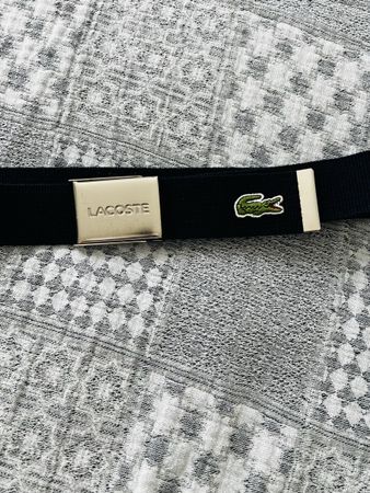 Gürtel Lacoste schwarz mit Metallschnalle guter Zustand
