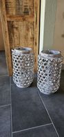 Laternen Set 2 Stk. Vintage Holz 46cm guter Zustand