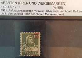 A551) 149.1A.17, Abart Überdruck Balken bis an unteren Rand