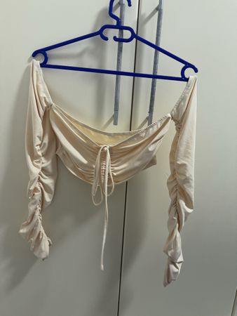 Top elegante color crema_S
