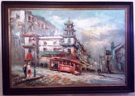 San Francisco Chinatown – Ölbild von Holly Hanson