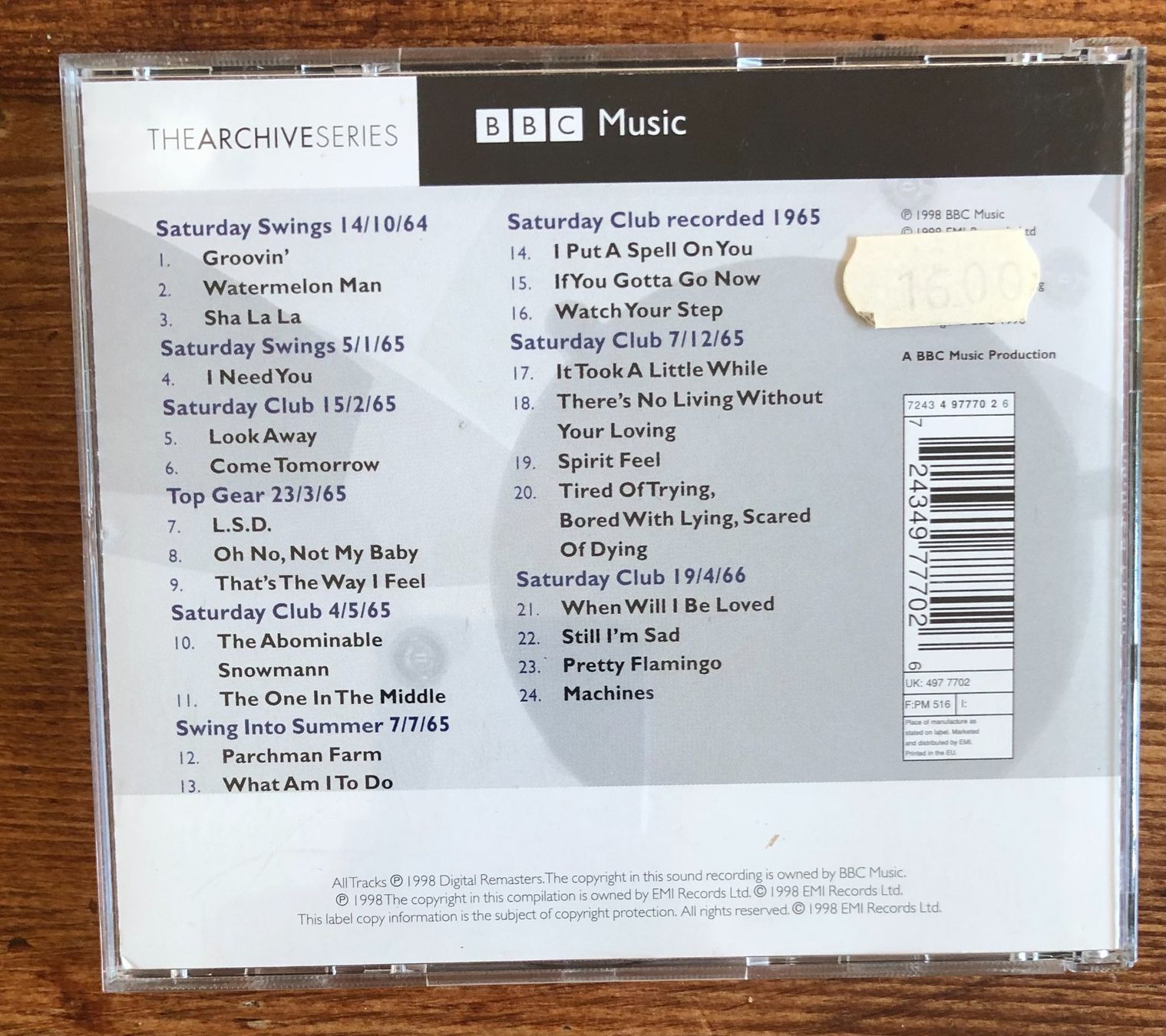 CD: Manfred Mann – BBC Sessions CD, R&B, Beat, 60s – Usato da Luzern venduto da Schlafenicht00 1