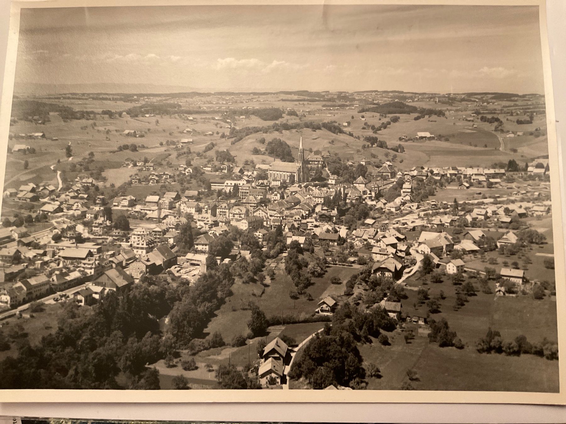 Cartoline postali: Luftaufnahme Châtel-Saint-Denis, 1948 – Usato da Tecknau venduto da bleilaus