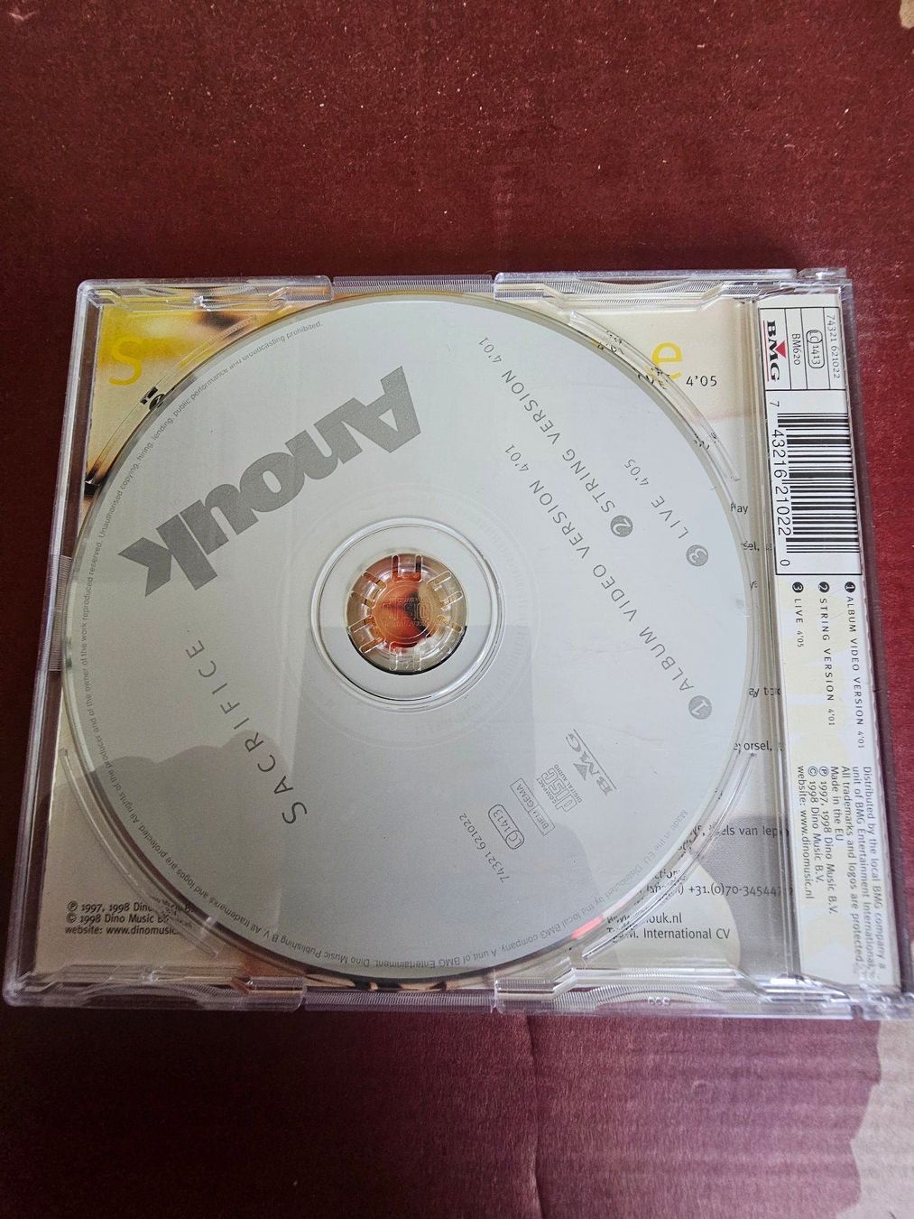 CD: CD Single - Anouk – Sacrifice (1998) – Usato da Biberist venduto da Foolio0 1