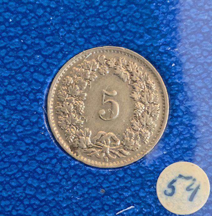 Tutti le monete: 5 Rappen 1954 – Usato da Arch venduto da coinsandmore 1