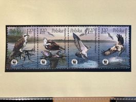 Polen 2003 WWF Satz Fischadler 4er-Streifen postfrisch