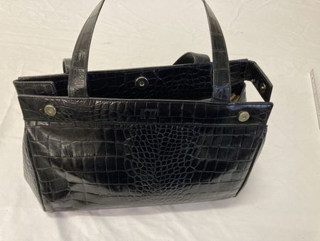 KITZ Handtasche, Kroko Optik, Echt Leder, Schwarz, Top!