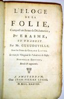Erasme - Eloge de la Folie, Amsterdam 1738