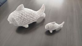deko Fische, aus Zement,Gips?