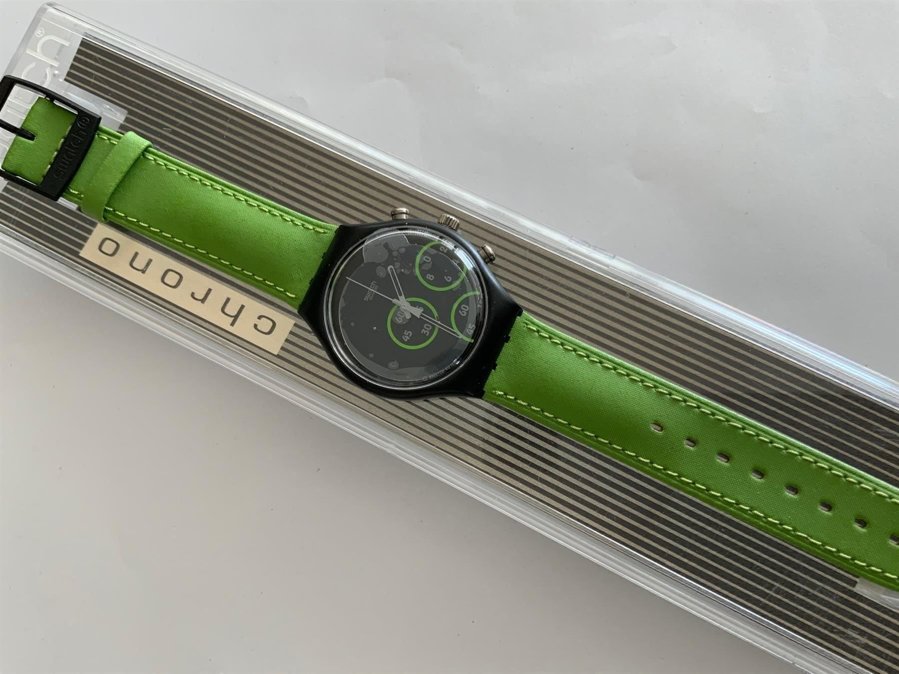 Swatch Orologi: EXCENTRIC Swatch CHRONO - ungetragen - VINTAGE – Nuovo e nell'imballaggio originale da Wettswil venduto da rotonda 4