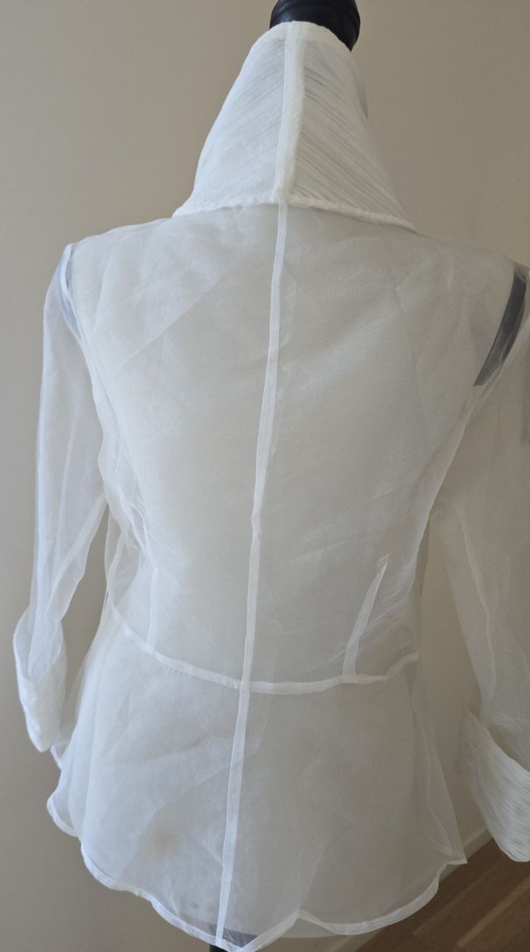 Camicette: Designerbluse weiss durchsichtig – Usato da Bergdietikon venduto da ewa1005 3