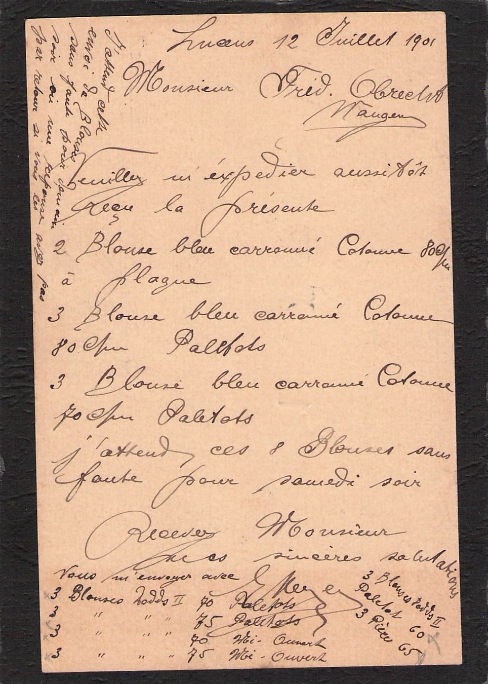 Tutti i francobolli: GS 5 Rp , Stabstempel Lucens  , 12.Vll.1901 – Usato da Reichenburg venduto da Pipo-67 1